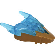 Lego horní čelist dračí hlavy (Ninjago), průhledná světle modrá (6384934)